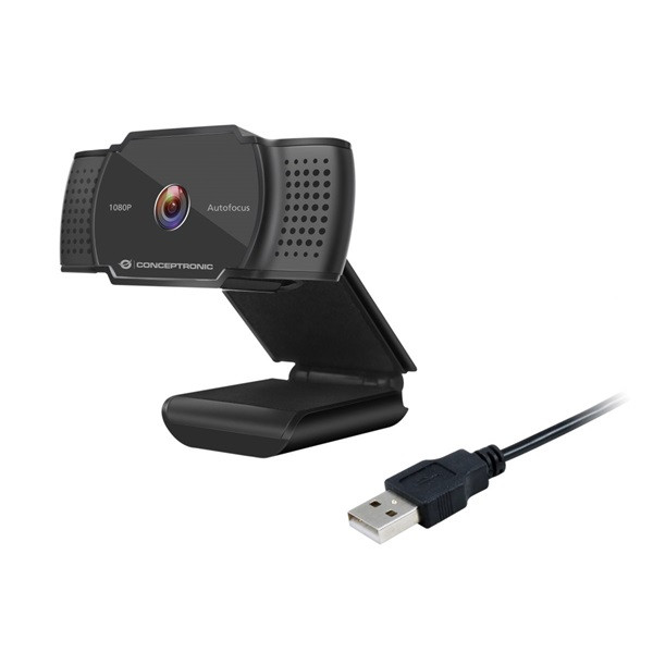 Conceptronic webkamera - amdis06b (2592x1944 képpont, auto-fókusz, 30 fps, usb 2.0, univerzális csipesz, mikrofon)