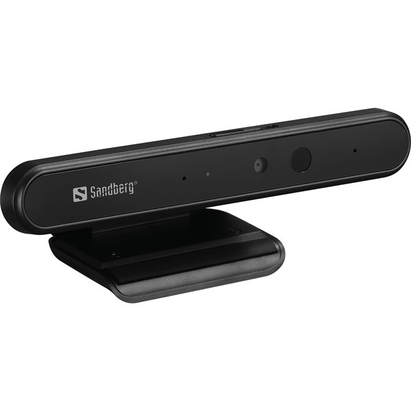 Sandberg webkamera - face-id webcam 1080p (1920x1080, 2mp, látószög: 72°, 30 fps, usb 2.0, univerzális csipesz,mikrofon)