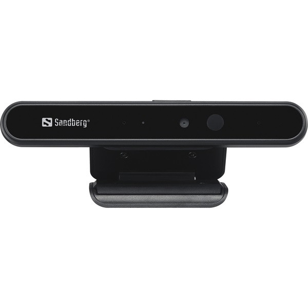 Sandberg webkamera - face-id webcam 1080p (1920x1080, 2mp, látószög: 72°, 30 fps, usb 2.0, univerzális csipesz,mikrofon)
