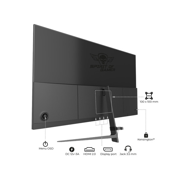 Spirit of gamer monitor 24" - epic 23,8" (ips, 16:9, 1920x1080, 1ms, 165 hz, 300cd/m2, 1000:1, hdmi/dp/3,5 mm jack)