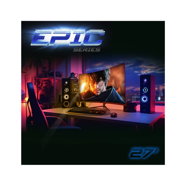 Spirit of gamer monitor 27" - epic 27" (va, 16:9, 1920x1080, 1ms, 240 hz, 300 cd/m2, 3000:1, hdmi/dp/3,5 mm jack)
