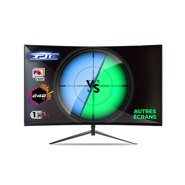 Spirit of gamer monitor 27" - epic 27" (va, 16:9, 1920x1080, 1ms, 240 hz, 300 cd/m2, 3000:1, hdmi/dp/3,5 mm jack)