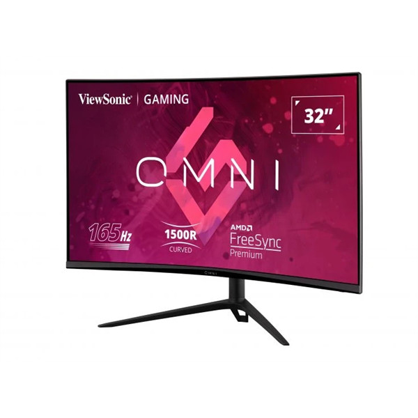 Viewsonic monitor 31,5" - vx3218-pc-mhdj (va, 16:9, 1920x1080, 165hz, 1ms, 300cd/m2, 2xhdmi, dp, vesa, spk, ívelt, m.ál)