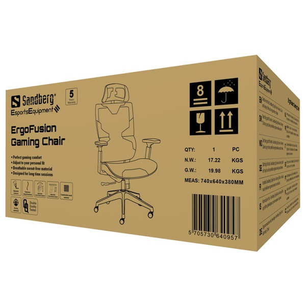 Sandberg gamer szék - ergofusion gaming chair