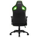 Sharkoon gamer szék - elbrus 2 black/green (állítható magasság; állítható kartámasz; műbőr; acél talp; 150kg-ig)