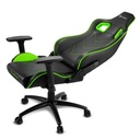 Sharkoon gamer szék - elbrus 2 black/green (állítható magasság; állítható kartámasz; műbőr; acél talp; 150kg-ig)