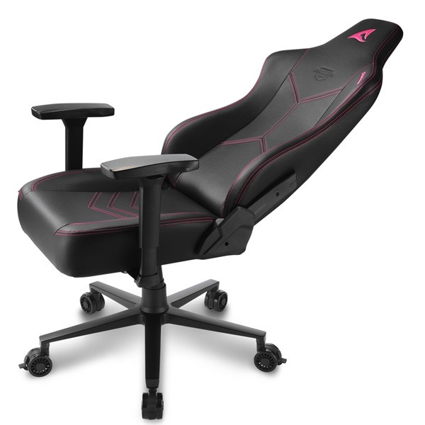 Sharkoon gamer szék - skiller sgs30 black/pink (állítható magasság; állítható kartámasz; szövet; acél talp; 130kg-ig)