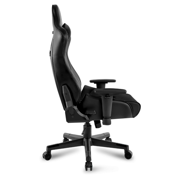 Spirit of gamer szék - crusader black (állítható dőlés/magasság/kartámasz; max.120kg-ig, fekete)