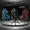 Spirit of gamer szék - crusader blue (állítható dőlés/magasság/kartámasz; max.120kg-ig, kék)