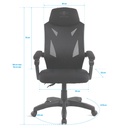 Spirit of gamer szék - hellcat black (állítható dőlés/magasság; szövet; max.120kg-ig, fekete)