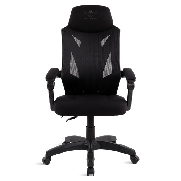 Spirit of gamer szék - hellcat black (állítható dőlés/magasság; szövet; max.120kg-ig, fekete)