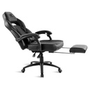 Spirit of gamer szék - mustang black (állítható dőlés/magasság; kihajtható lábtartó; max.120kg-ig, fekete)