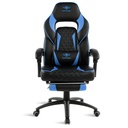 Spirit of gamer szék - mustang blue (állítható dőlés/magasság; kihajtható lábtartó; max.120kg-ig, kék)