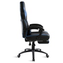 Spirit of gamer szék - mustang blue (állítható dőlés/magasság; kihajtható lábtartó; max.120kg-ig, kék)