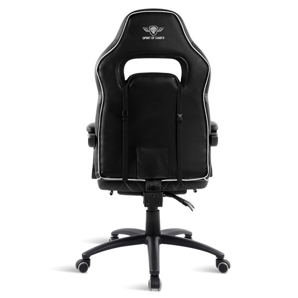 Spirit of gamer szék - mustang white (állítható dőlés/magasság; kihajtható lábtartó; max.120kg-ig, fehér)