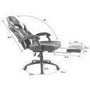 Spirit of gamer szék - mustang white (állítható dőlés/magasság; kihajtható lábtartó; max.120kg-ig, fehér)