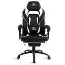 Spirit of gamer szék - mustang white (állítható dőlés/magasság; kihajtható lábtartó; max.120kg-ig, fehér)