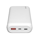 S-link powerbank - g205 20000mah (2xusb, 18w gyorstöltés qc3.0, micro usb, type-c, led, fehér)