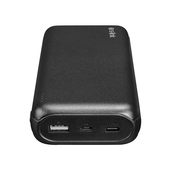 S-link powerbank - g205 20000mah (2xusb, 18w gyorstöltés qc3.0, micro usb, type-c, led, fekete)