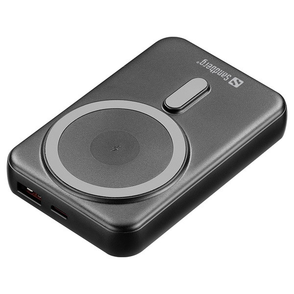 Sandberg akkubank - mag wireless powerbank 10000 (qi támogatás, magsafe, usb-c+usb-a)