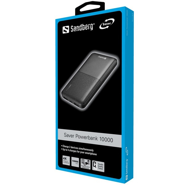Sandberg akkubank - saver powerbank 10000 (10000mah; 2xusb-a)