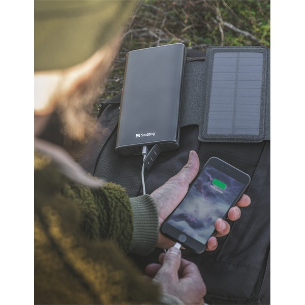 Sandberg akkubank - solar 4-panel powerbank 25000 (25000mah; 1xusb-c+2xusb-a; ipx4 vízálló)