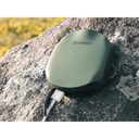 Sandberg akkubank - survivor powerbank 10000 (csatlakozók: microusb+usb-a, ipx6 vízálló, lámpa+iránytű, zöld)