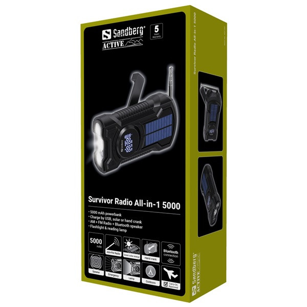 Sandberg akkubank - survivor radio all-in-1 5000
