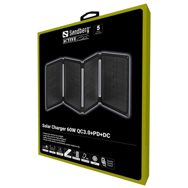 Sandberg napelem tábla - solar charger 60w qc3.0+pd+dc