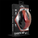 Advance egér - shape 6d (3200 dpi, 6 gomb, ergonomikus, piros)