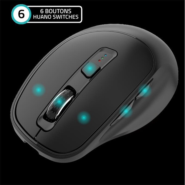 Advance egér vezeték nélküli - ergofit (4800 dpi, 6 gomb, ergonomikus, fekete)