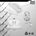 Advance egér vezeték nélküli - feel wireless (1600 dpi, 4 gomb, fehér)