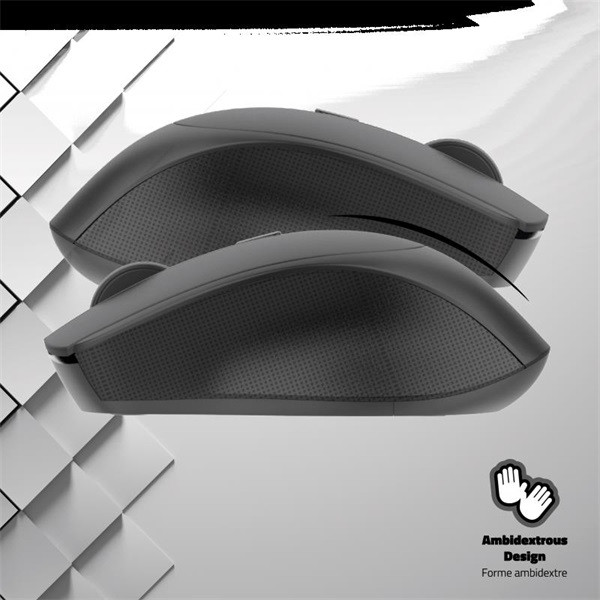 Advance egér vezeték nélküli - feel wireless (1600 dpi, 4 gomb, fekete)