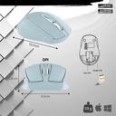 Advance egér vezeték nélküli - feel wireless (1600 dpi, 4 gomb, kék)
