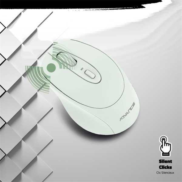 Advance egér vezeték nélküli - feel wireless (1600 dpi, 4 gomb, zöld)