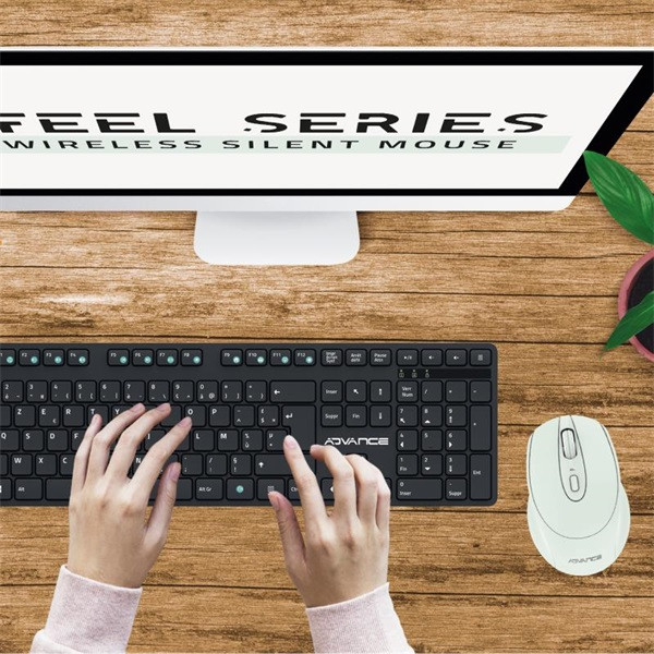 Advance egér vezeték nélküli - feel wireless (1600 dpi, 4 gomb, zöld)