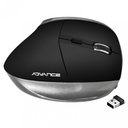 Advance egér vezeték nélküli - vertical plus mouse (2400 dpi, 6 gomb, ergonomikus, fekete)