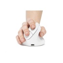 Bluestork vezeték nélküli egér - m-wl-ergo-lumi-w (ergonomic, rechargeable, 2400 dpi, 6 gomb, optikai, fehér)