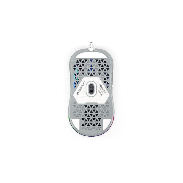 Endorfy egér - gem plus onyx (19 000 dpi, argb, pixart chip, optikai, 1,8m, fehér)