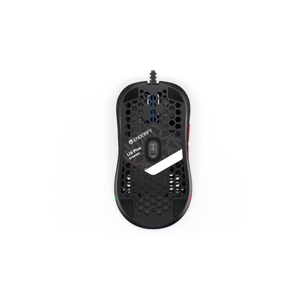 Endorfy egér - lix plus (honeycomb, 19 000 dpi, argb, pixart chip, optikai, 1,8m, fekete)