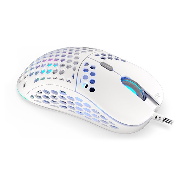 Endorfy egér - lix plus onyx (honeycomb, 19 000 dpi, argb, pixart chip, optikai, 1,8m, fehér)