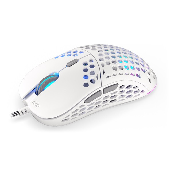 Endorfy egér - lix plus onyx (honeycomb, 19 000 dpi, argb, pixart chip, optikai, 1,8m, fehér)