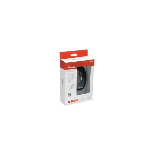 Equip-life egér - 245104 (vezeték nélküli, optikai, usb, 1600 dpi, fekete)