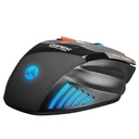 Everest egér gamer és egér pad - sgm-x7 pro (7200dpi, 7 gomb, harisnyázott kábel, fekete)
