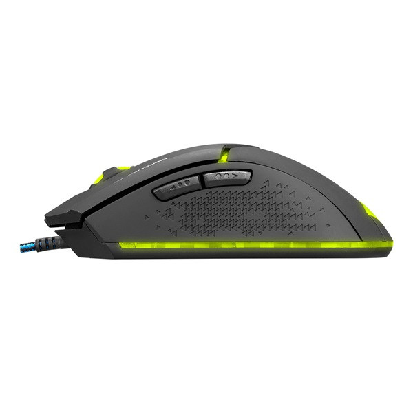 Everest gamer egér - mercury x8  (3200 dpi, 6gomb, 1,8m harisnyázott kábel, optikai, fekete, rgb led)