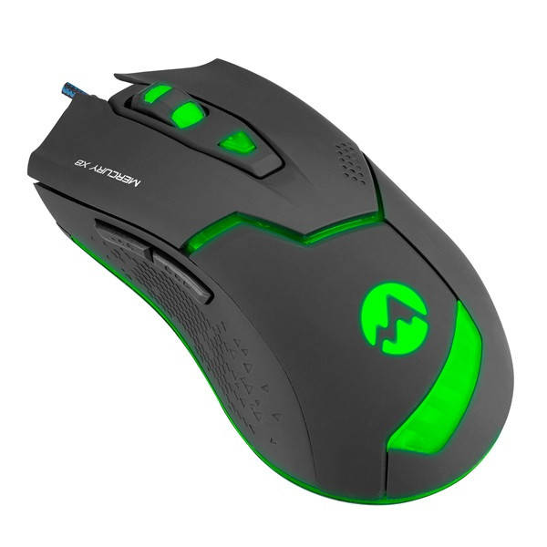 Everest gamer egér - mercury x8  (3200 dpi, 6gomb, 1,8m harisnyázott kábel, optikai, fekete, rgb led)
