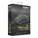 Everest gamer egér - mercury x8  (3200 dpi, 6gomb, 1,8m harisnyázott kábel, optikai, fekete, rgb led)