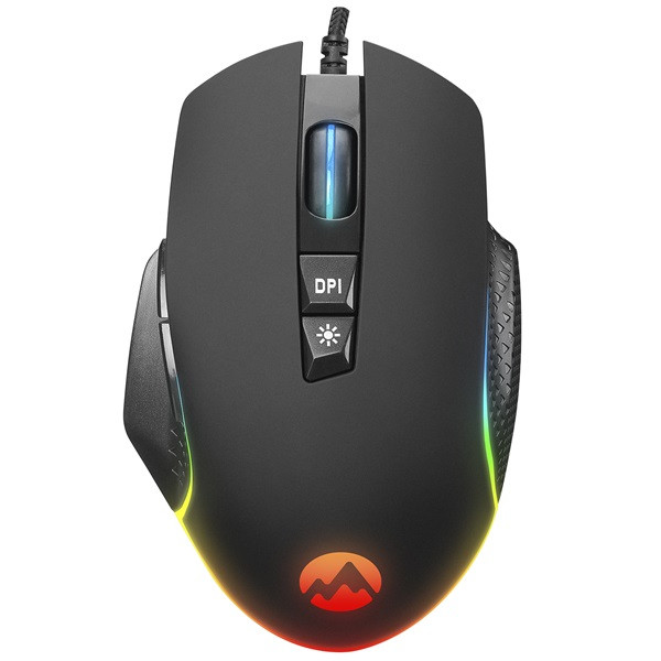 Everest gamer egér - rage-x2  (6400 dpi, 7gomb, 1,5m harisnyázott kábel, optikai, fekete, rgb led)