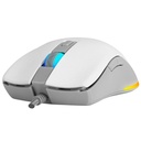 Everest gamer egér - sgm-l1 lumos white (6400 dpi, 8gomb, 1,65m harisnyázott kábel,optikai, fehér, rgb led)