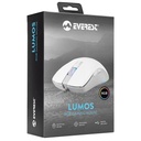 Everest gamer egér - sgm-l1 lumos white (6400 dpi, 8gomb, 1,65m harisnyázott kábel,optikai, fehér, rgb led)